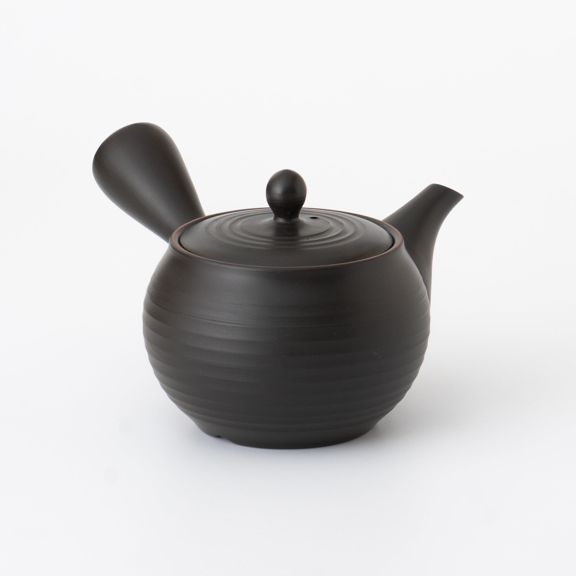 Kyusu Teapot Tokoname Yaki -Black lines [Fine mesh filter]