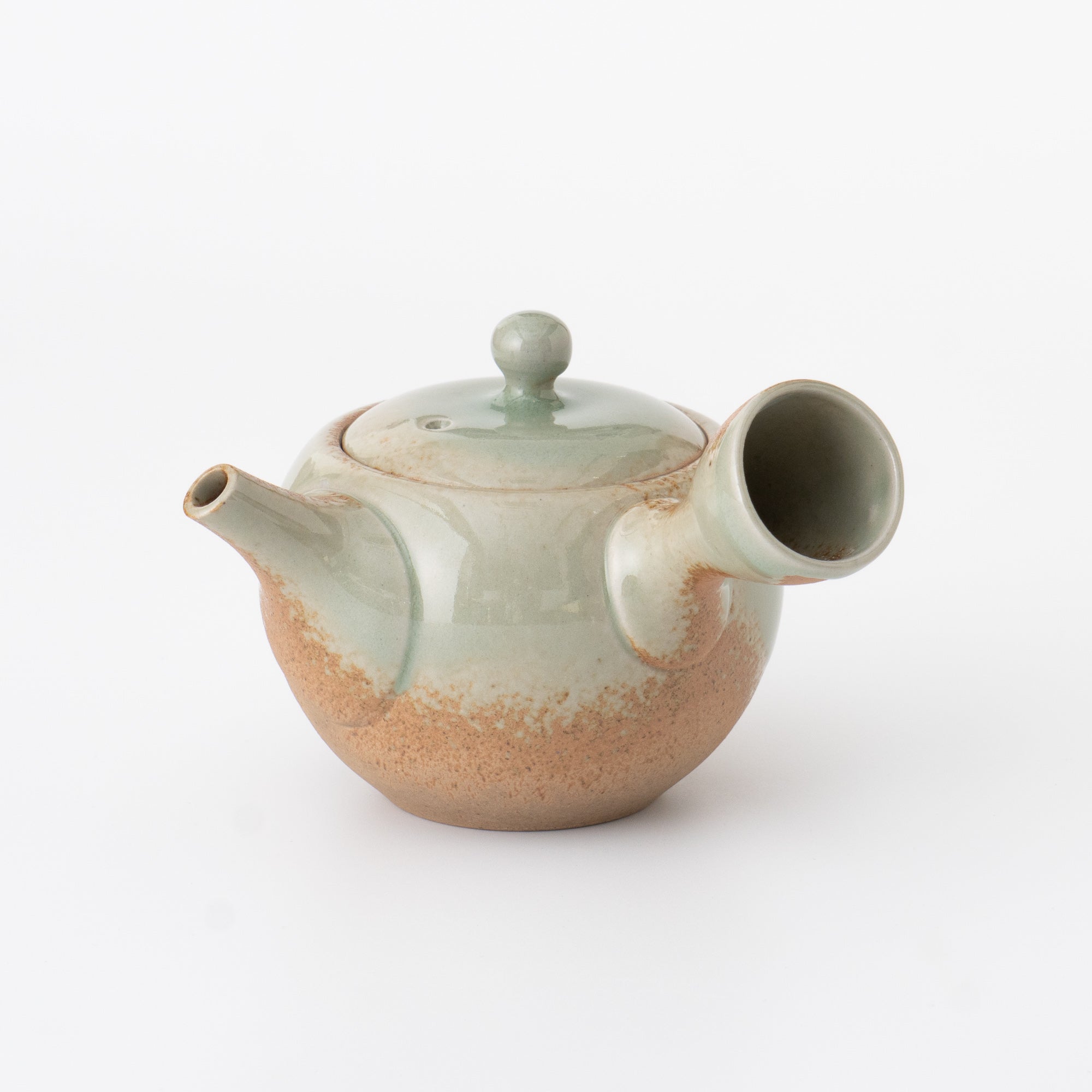 Kyusu Teapot Tokoname Yaki - Issin Round [Fine mesh filter]