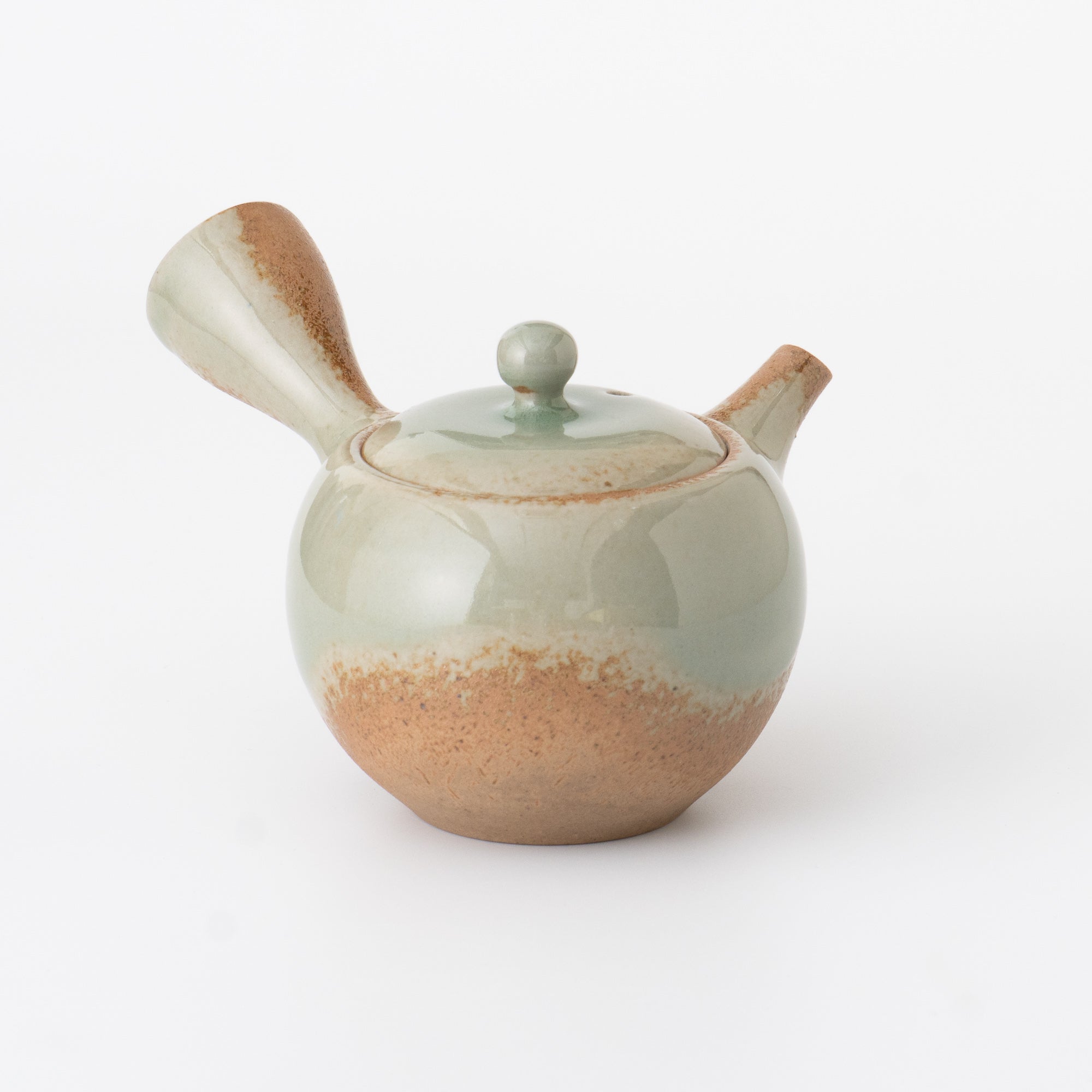 Kyusu Teapot Tokoname Yaki - Issin Round [Fine mesh filter]
