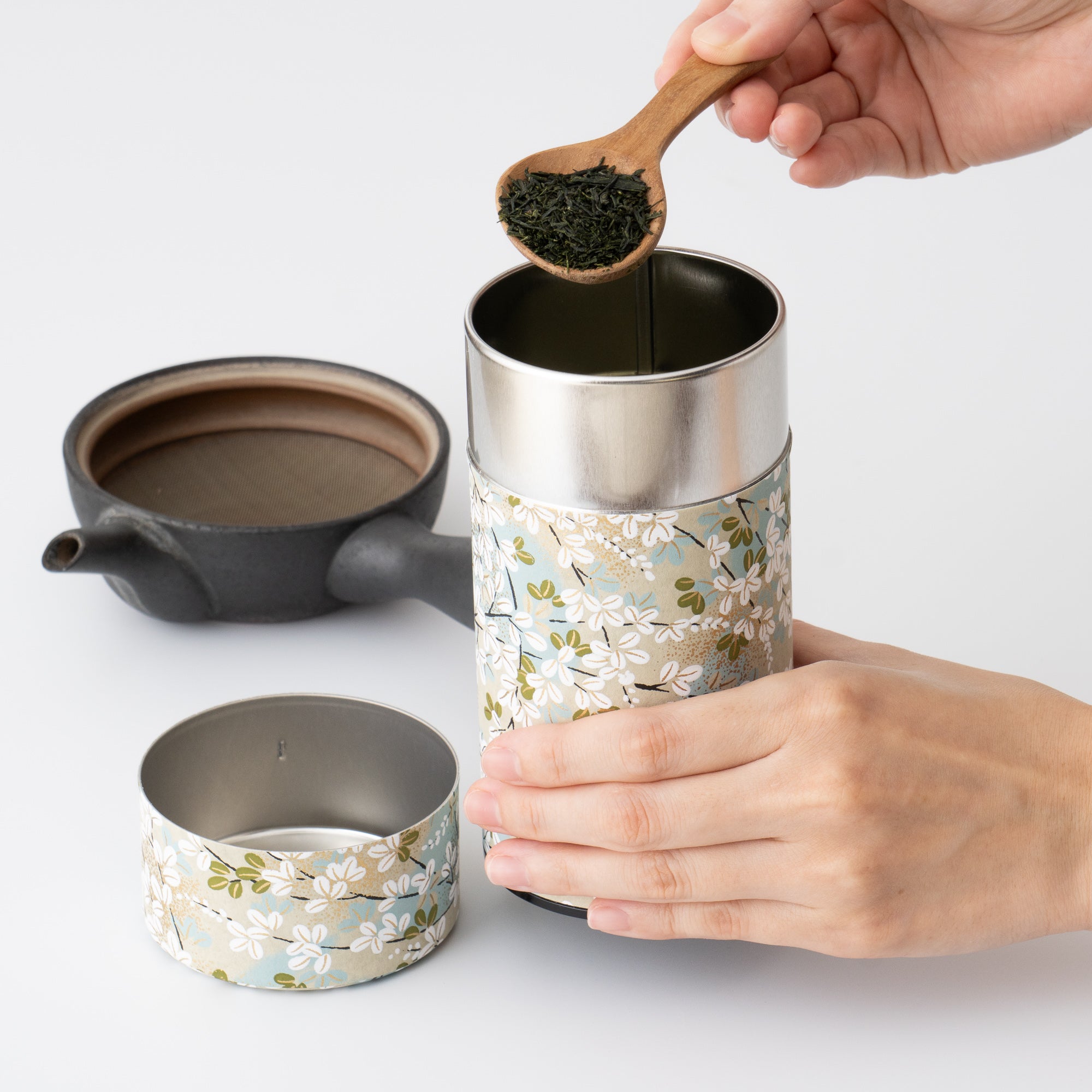 Japanese Tea caddy [Natural Tree] Large