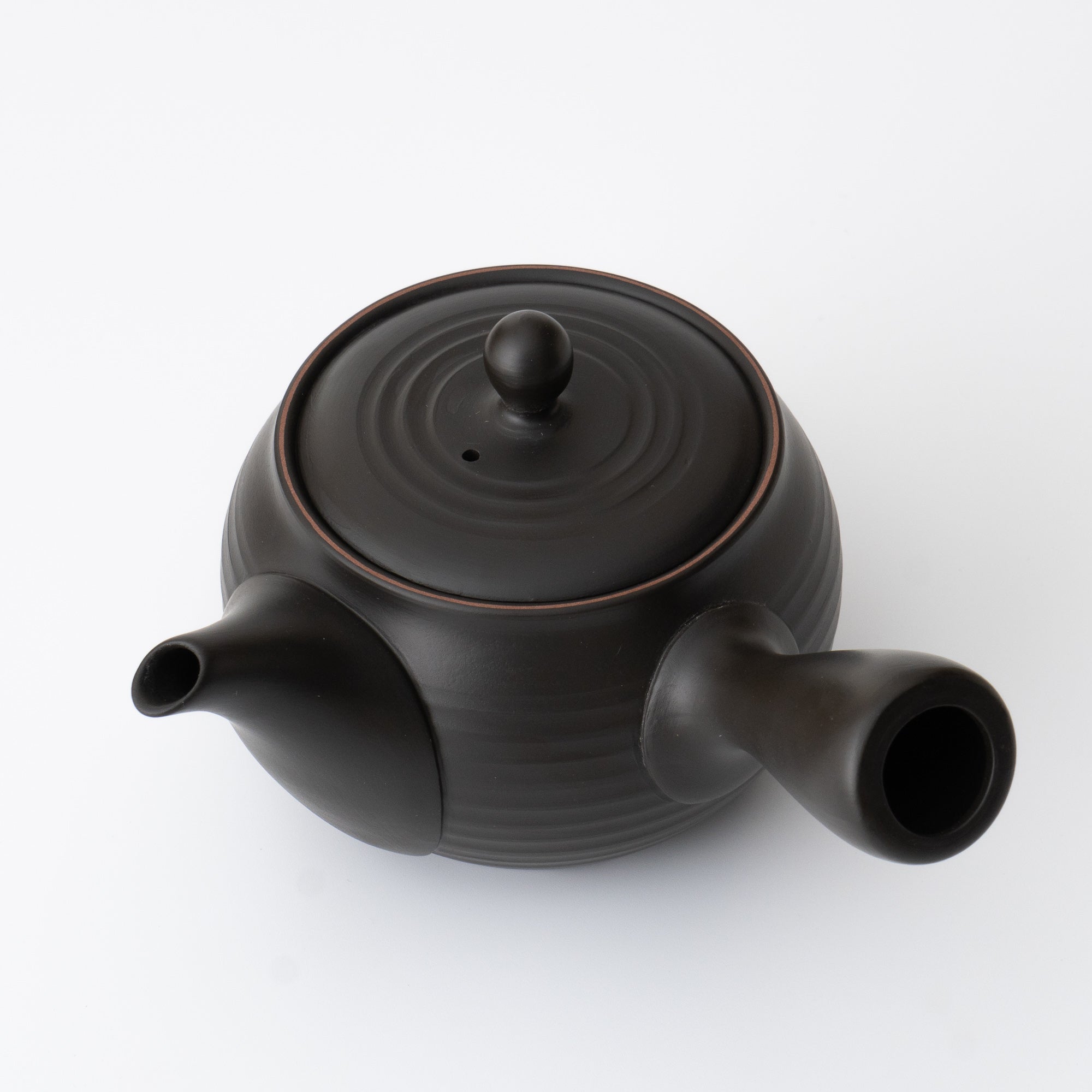 Kyusu Teapot Tokoname Yaki -Black lines [Fine mesh filter]