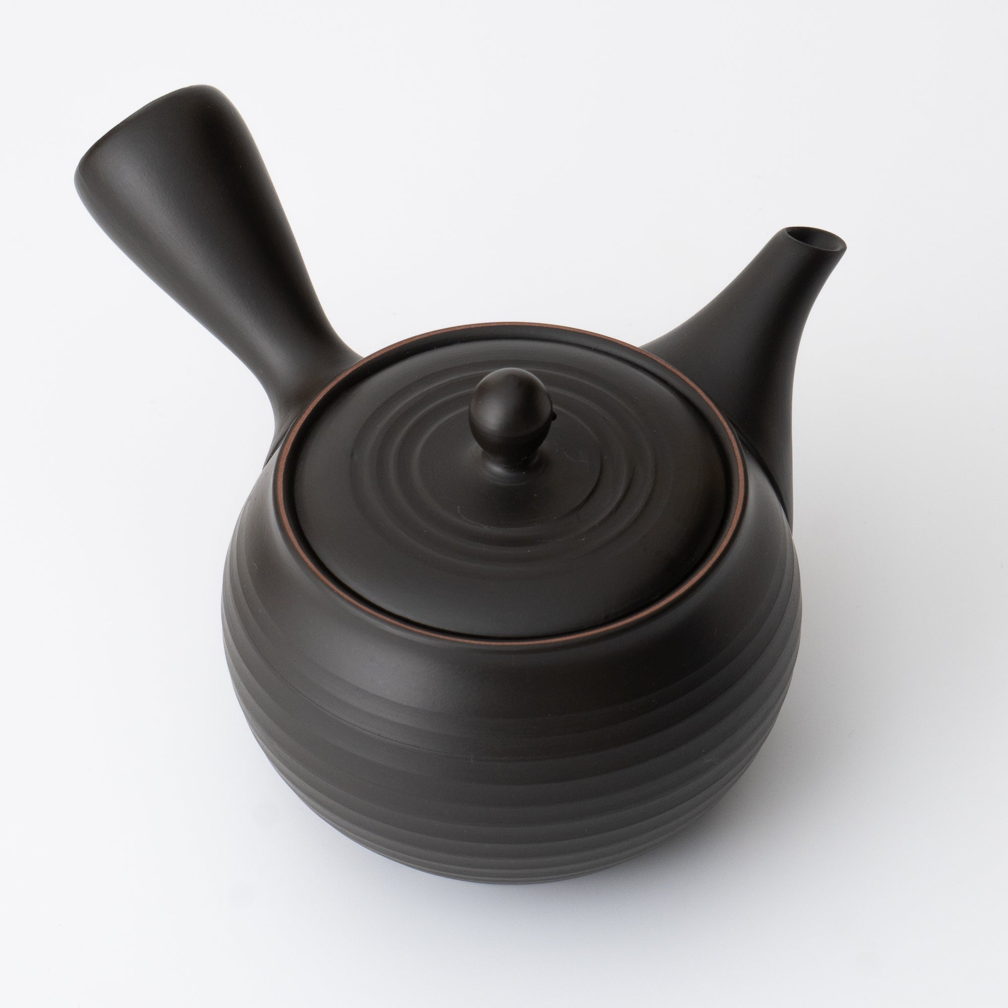 Kyusu Teapot Tokoname Yaki -Black lines [Fine mesh filter]