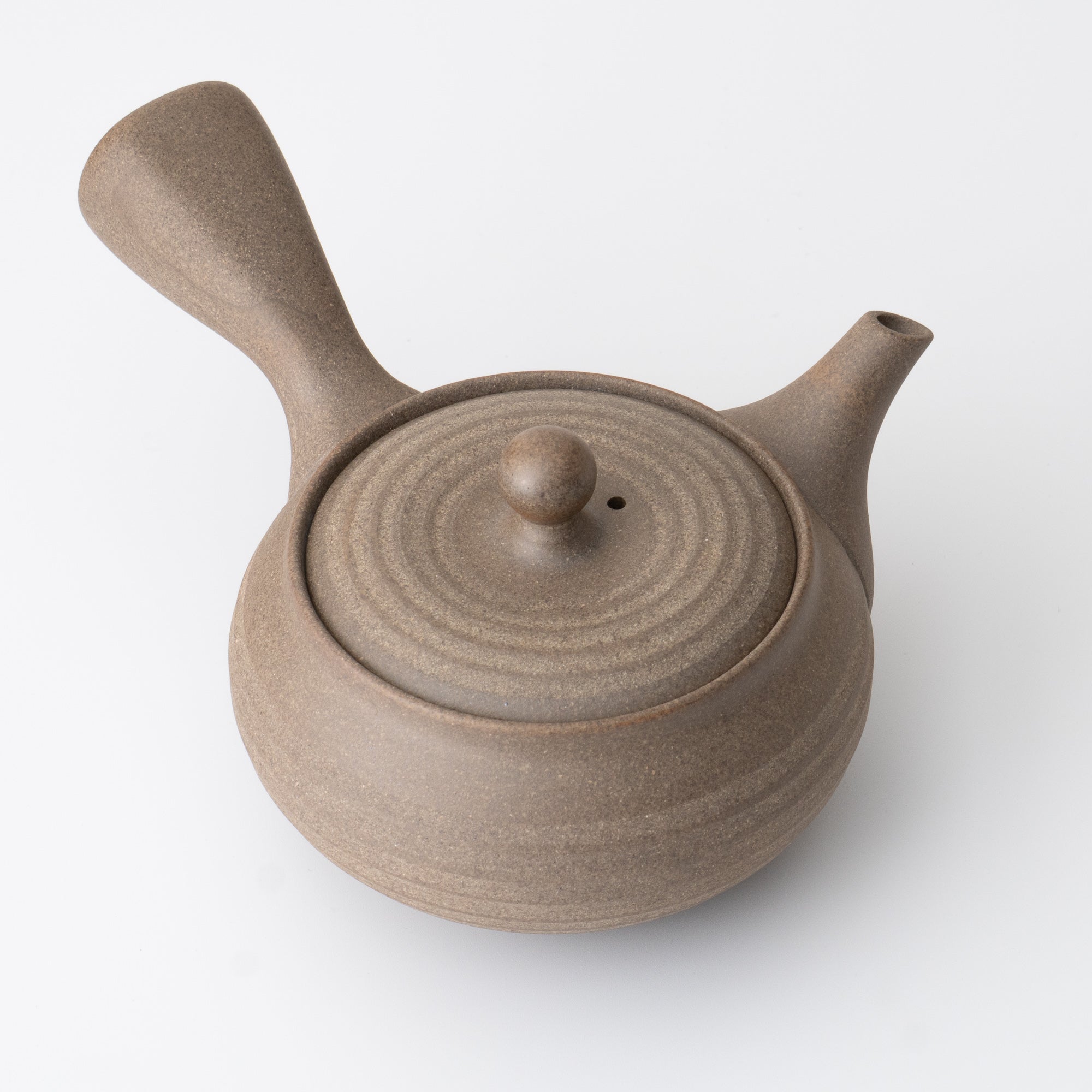 Kyusu Teapot Tokoname Yaki -Earth Beige [Fine mesh filter]