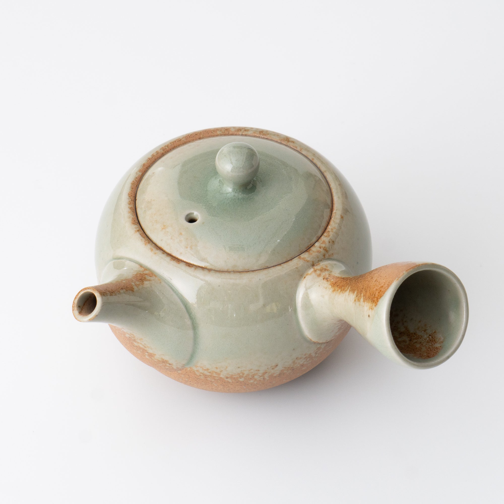 Kyusu Teapot Tokoname Yaki - Issin Round [Fine mesh filter]