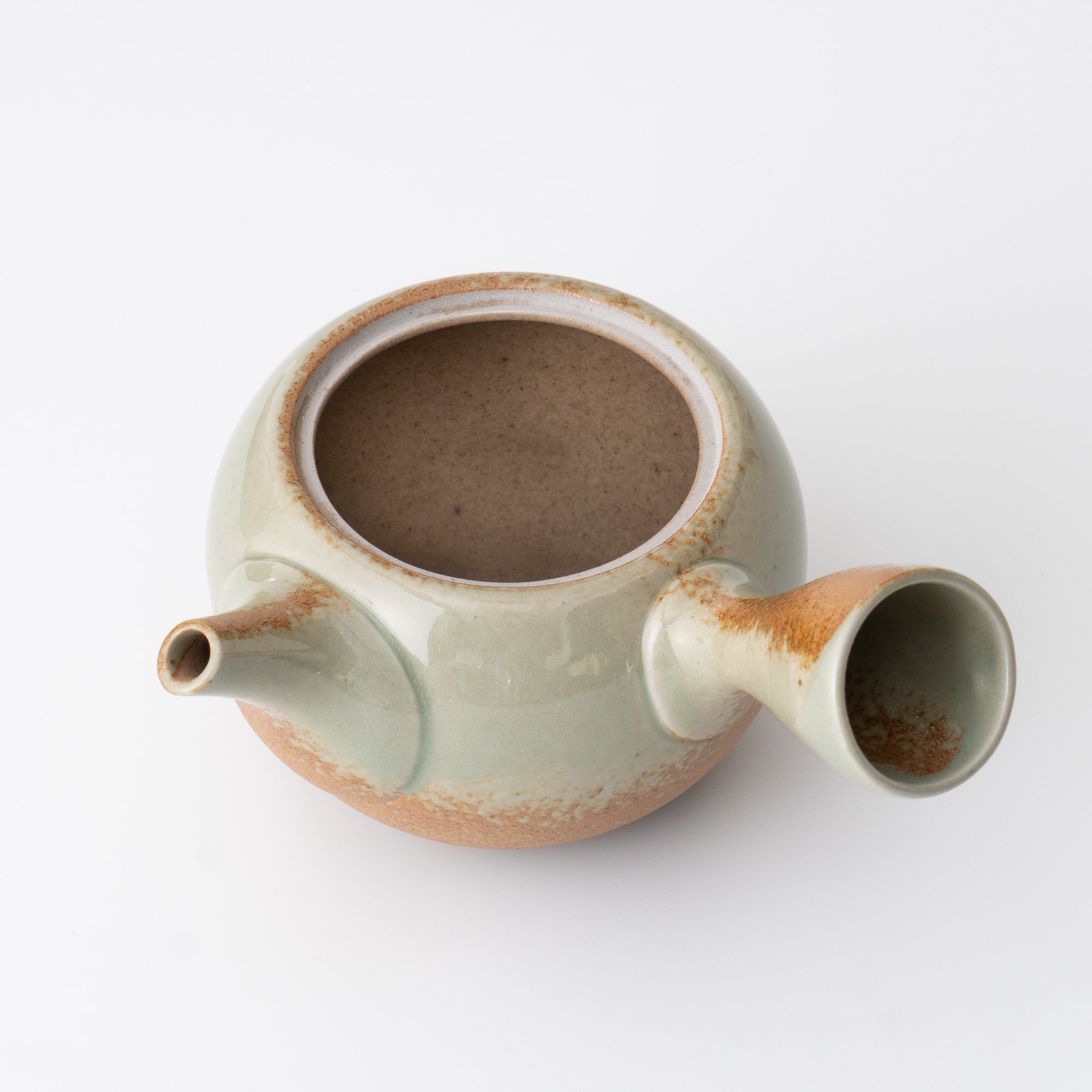 Kyusu Teapot Tokoname Yaki - Issin Round [Fine mesh filter]