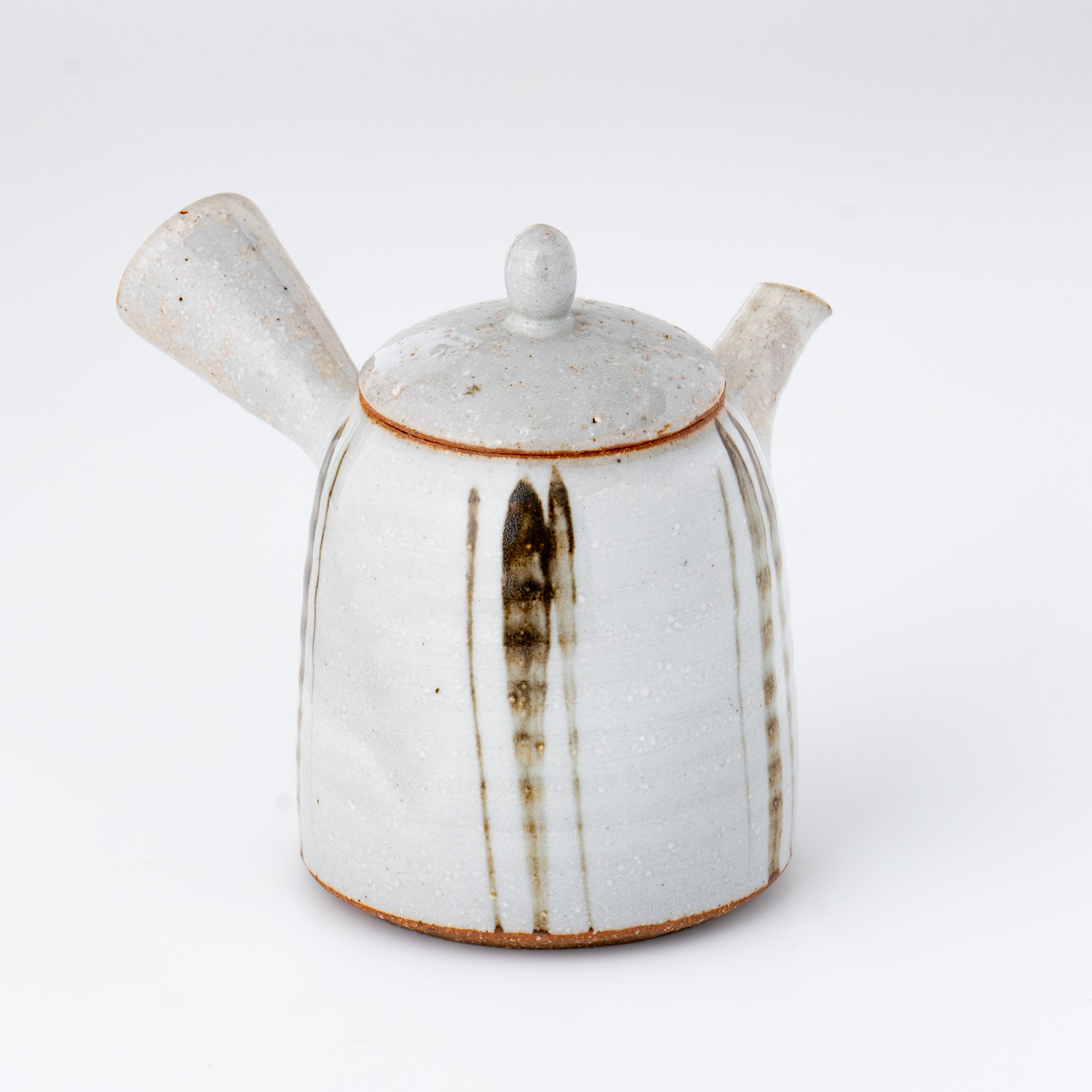 Kyusu Teapot - Tokoname Yaki [Brush line]