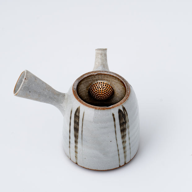 Kyusu Teapot - Tokoname Yaki [Brush line]