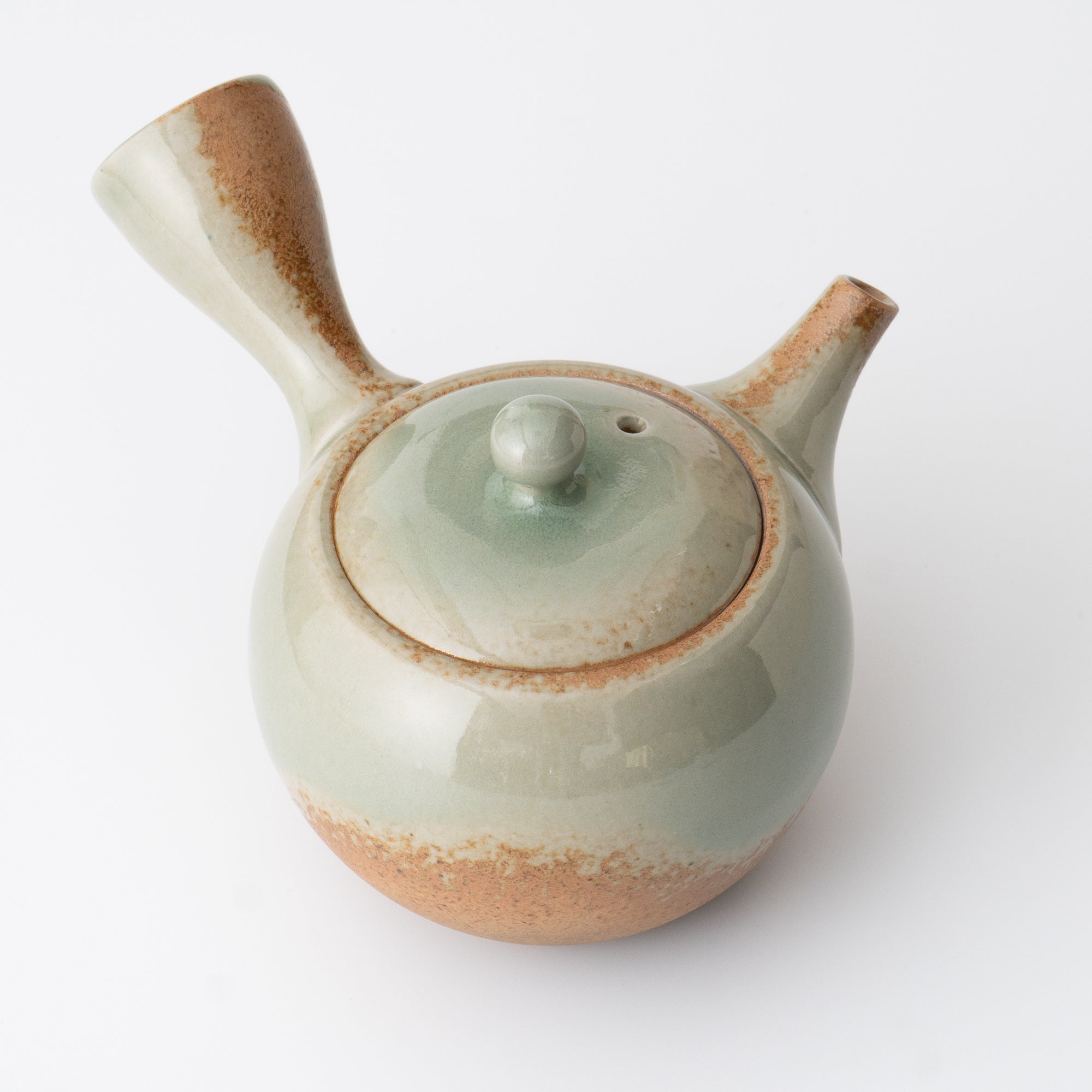 Kyusu Teapot Tokoname Yaki - Issin Round [Fine mesh filter]