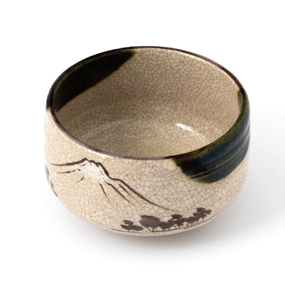 Matcha Tea bowl Chawan -Mt.Fuji designed -Mino yaki | Japanese Tea