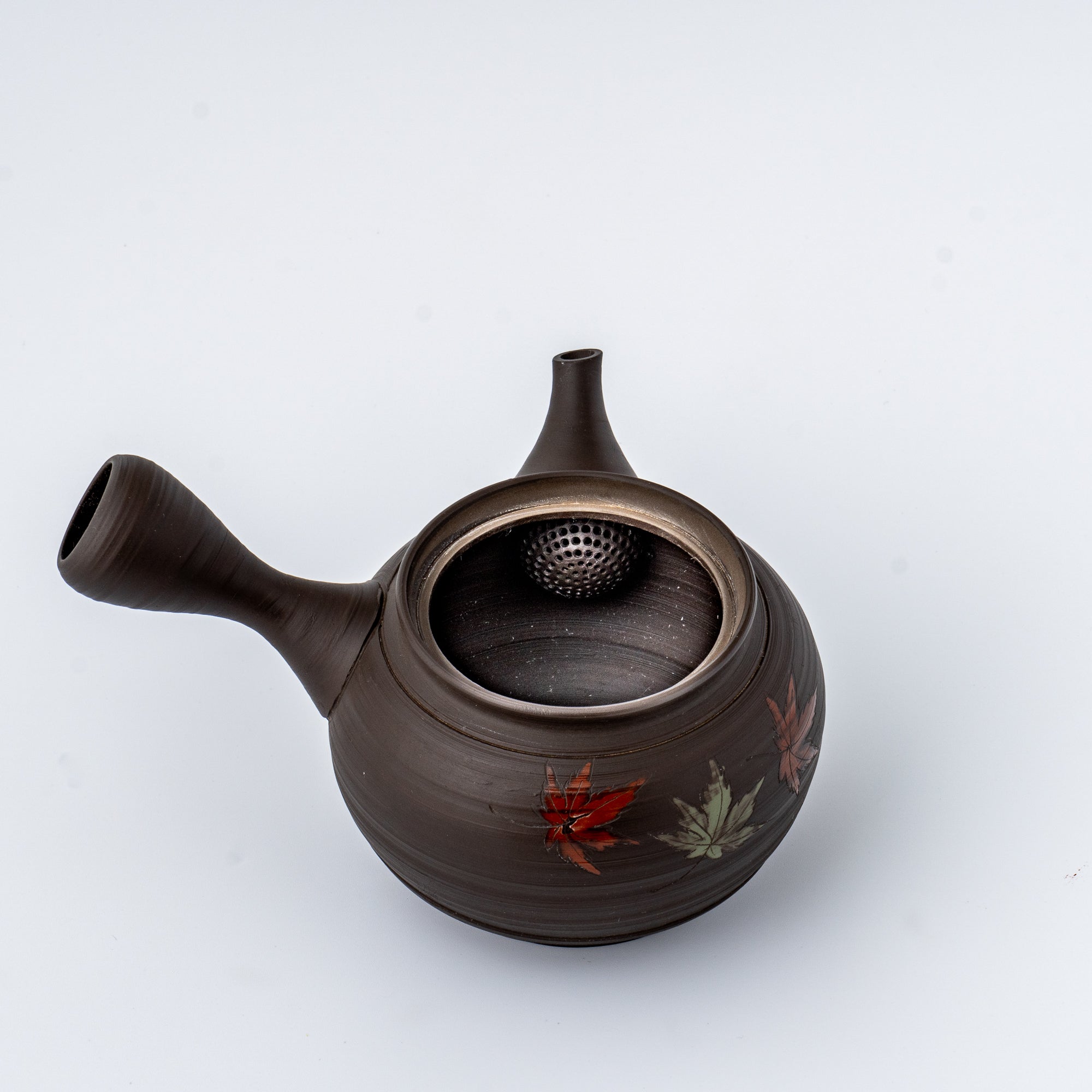 Kyusu Teapot -Tokoname Yaki [Japanese Maple]