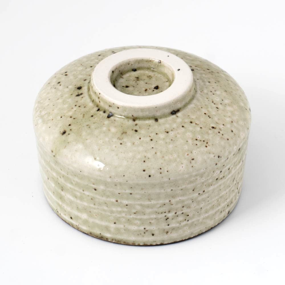 Matcha Tea Bowl Chawan -  Speckled Pale Lime Green