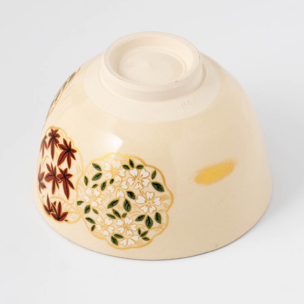 Matcha Tea bowl Chawan -Four seasons flower Made in Japan