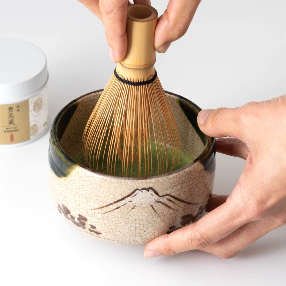 Matcha Tea bowl Chawan -Mt.Fuji designed -Mino yaki | Japanese Tea