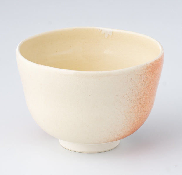 Matcha Tea bowl Chawan - Cranes and Mt. Fuji