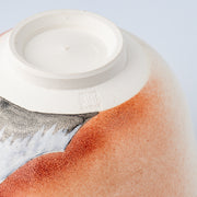 Matcha Tea bowl Chawan - Cranes and Mt. Fuji