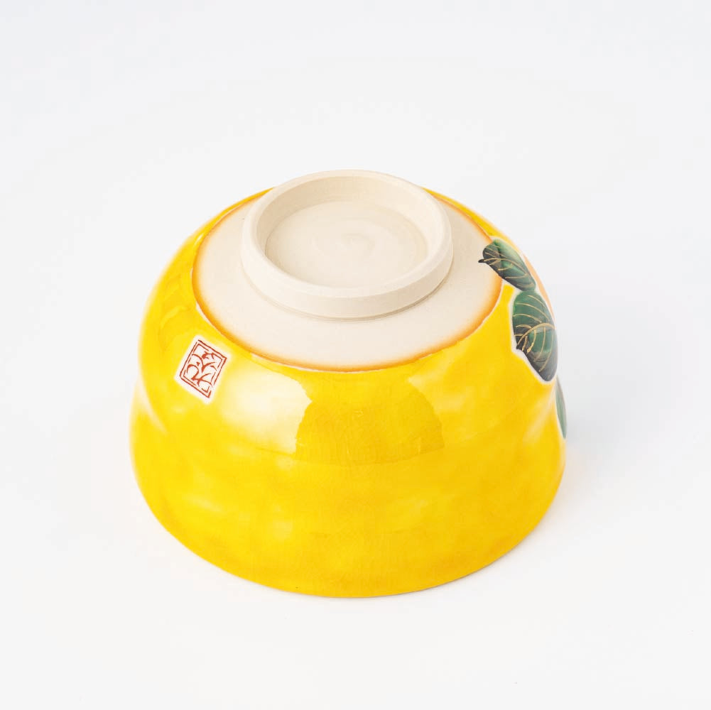 Matcha Tea bowl Chawan - 金彩椿 Gold Camellia with Wood Box