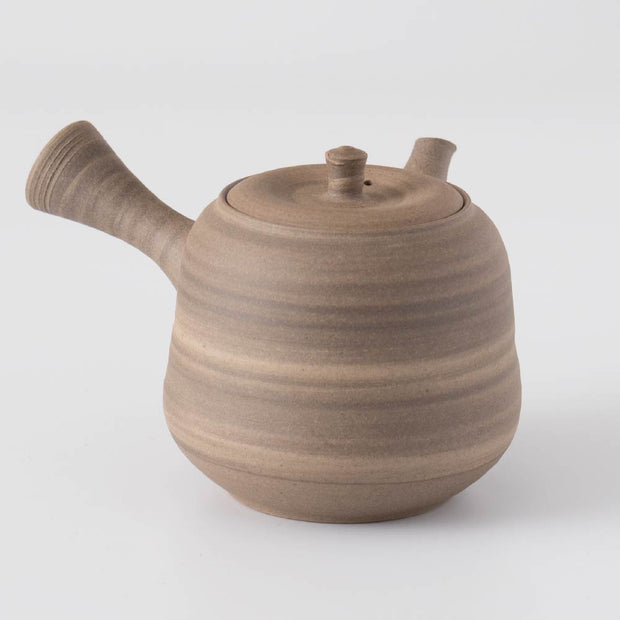 Kyusu Teapot - Tokoname Yaki [Beige color] – Japanese Tea KIMIKURA