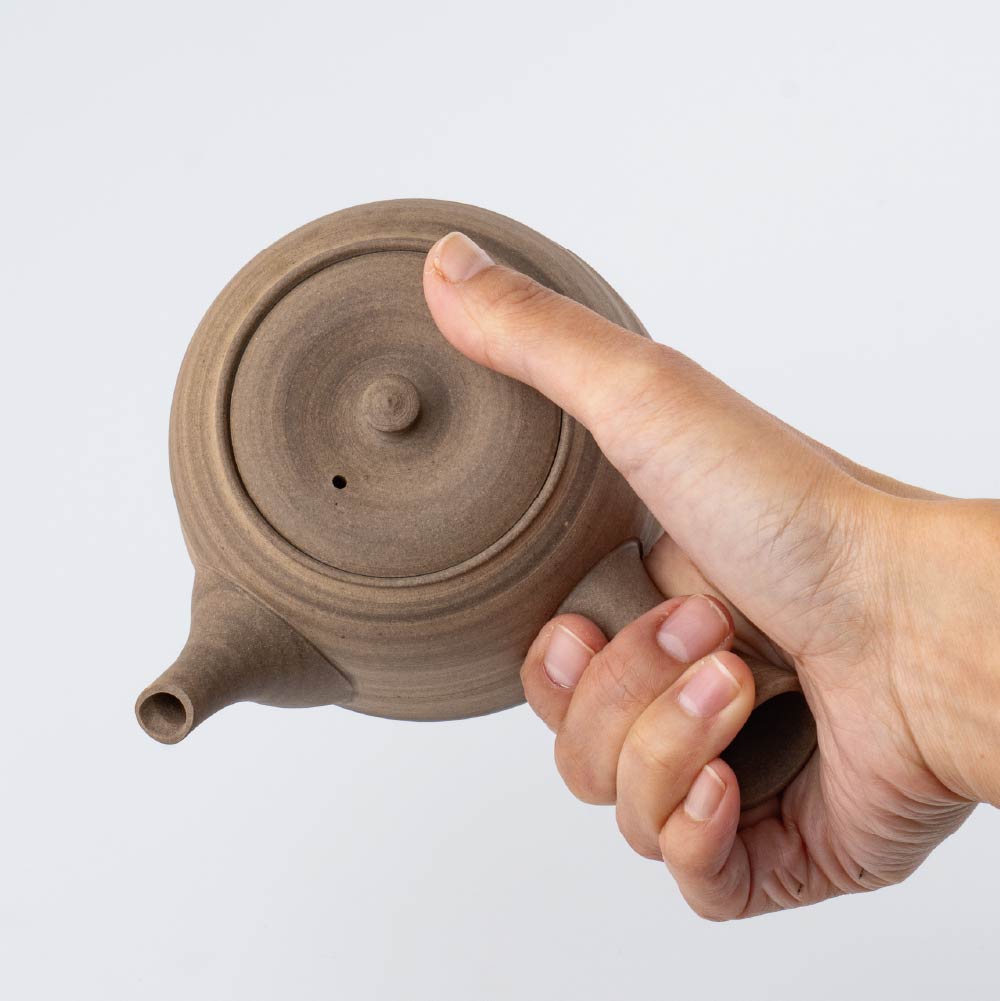 Kyusu Teapot - Tokoname Yaki [Beige color]