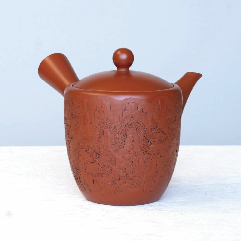 Antique Kyusu Teapot [山水画-Sansuiga]
