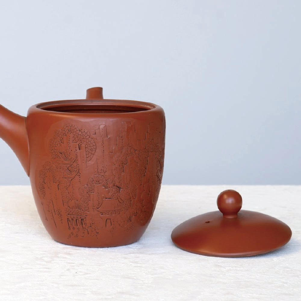 Antique Kyusu Teapot [山水画-Sansuiga]