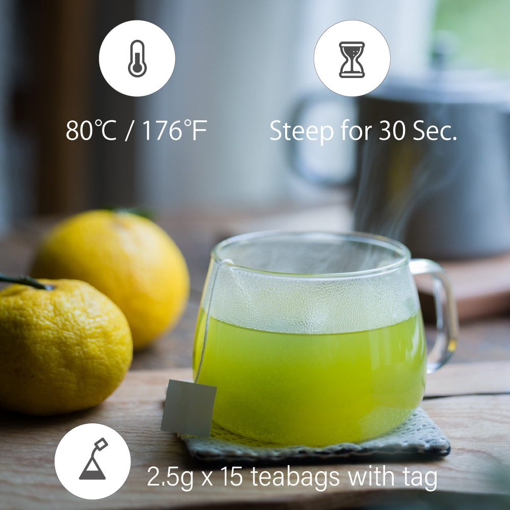 Yuzu Tea - Green Tea with Dried Yuzu Citrus 2.5g x 15 teabags