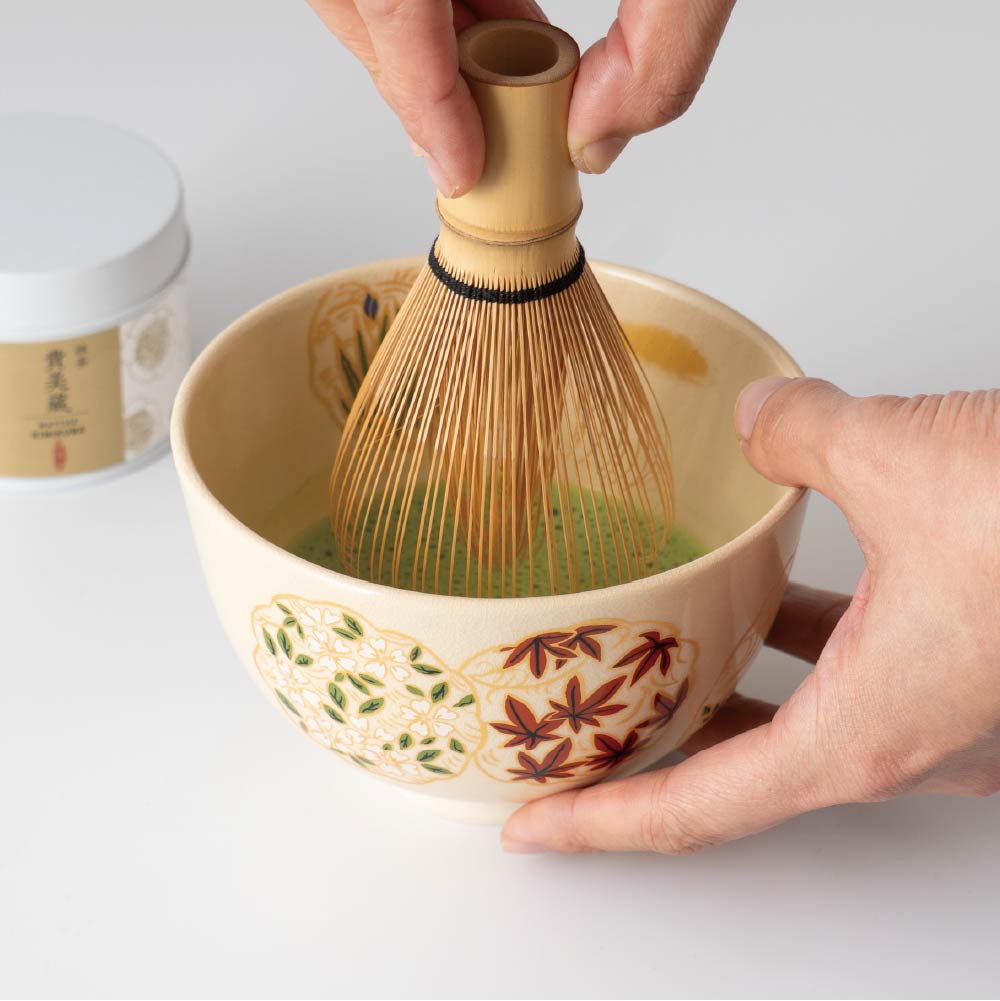 Matcha Tea bowl Chawan -Four seasons flower Made in Japan