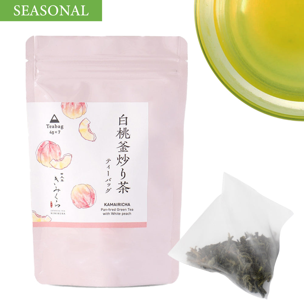 Kamairicha Pan-fired Green Tea with White Peach 4g x 7 teabags