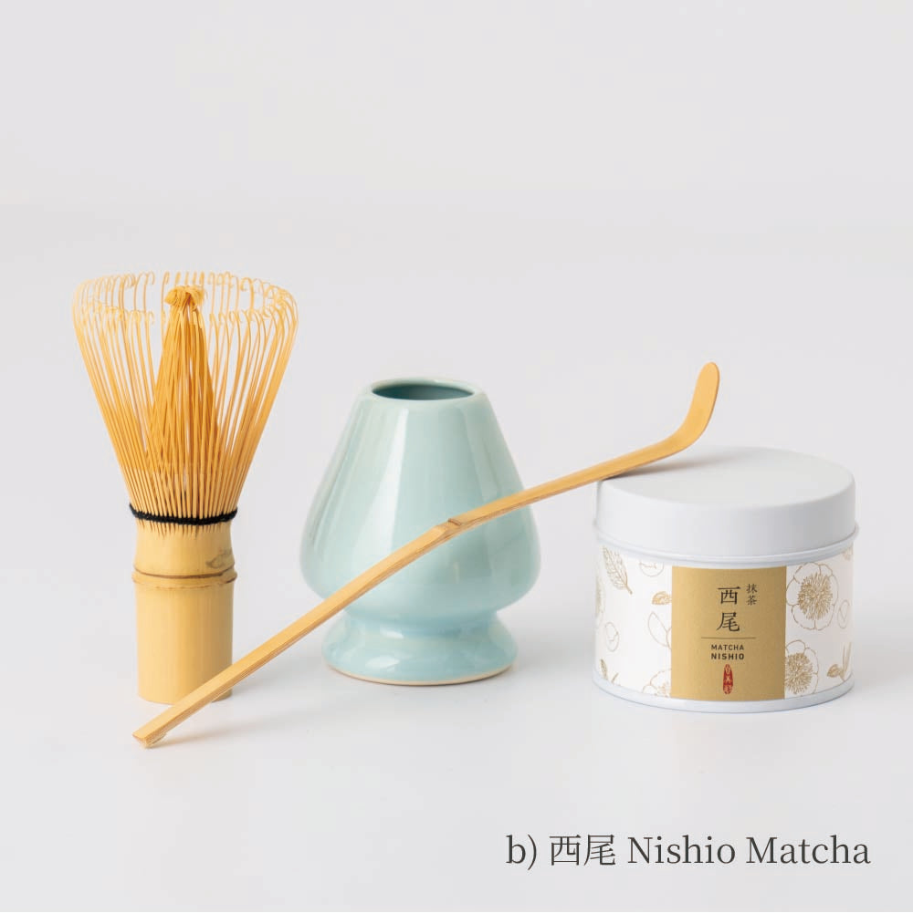 [Set of 4] Selectable Ceremonial Matcha & Tools – Japanese Tea KIMIKURA