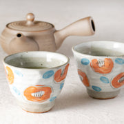 Japanese Yunomi Teacup -Tsubaki Camellia Flower