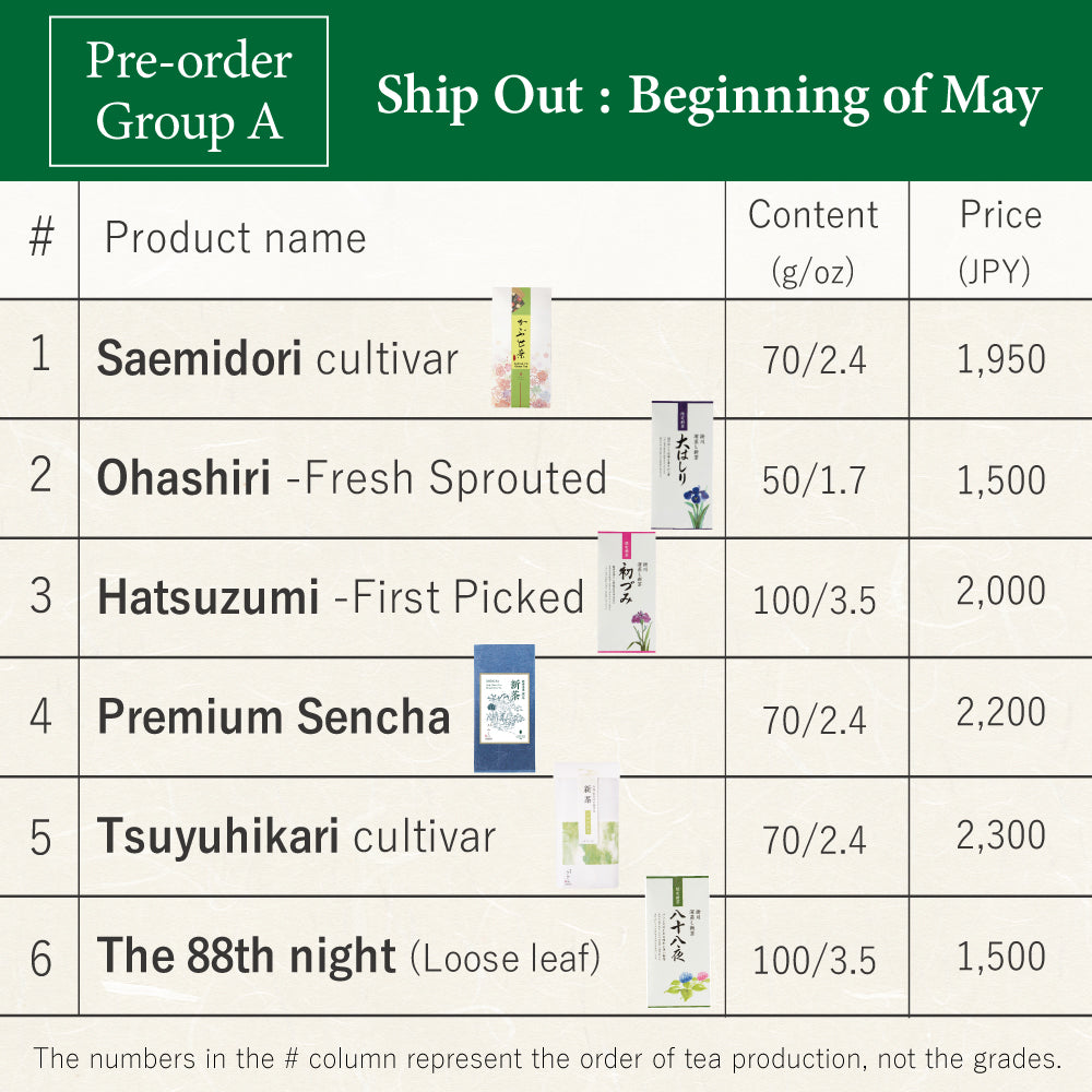 ryokuchaページ First Flush] Spring-exclusive Premium Sencha Green Tea 70g