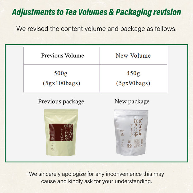 Value pack] Hojicha Roasted Green Tea 100 Teabags from Shizuoka
