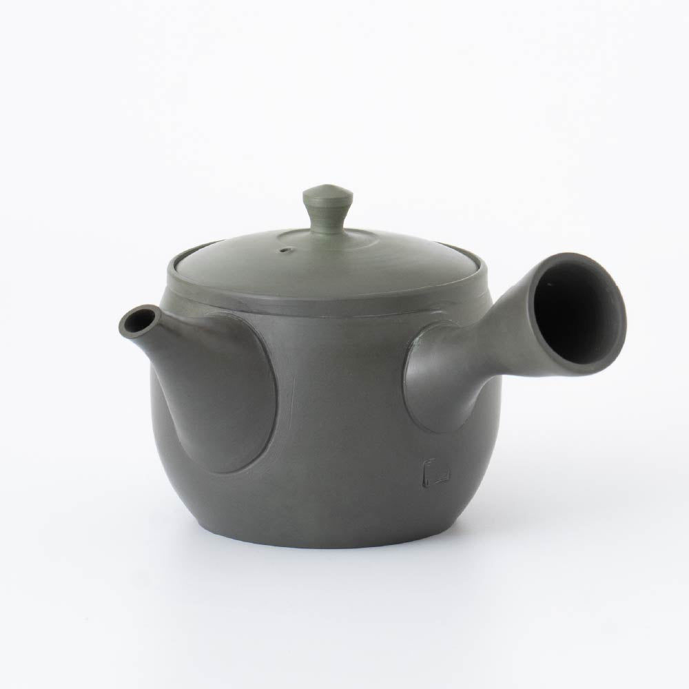Kyusu Teapot Tokoname Yaki - Camellia Blossom [Built-in ceramic mesh filter]