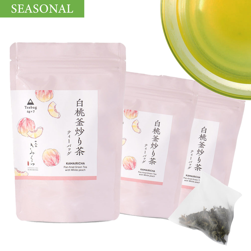 Kamairicha Pan-fired Green Tea with White Peach 4g x 7 teabags