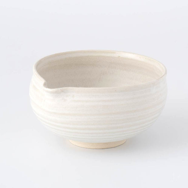 Matcha Tea Bowl Chawan-Spouted Multi Bowl [White] – Japanese Tea