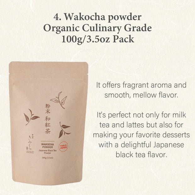 [Black Friday Exclusive] Assorted Japanese Tea Powders – Matcha (KAGOSHIMA/KIMIKURA), Hojicha, and Gift Wakocha