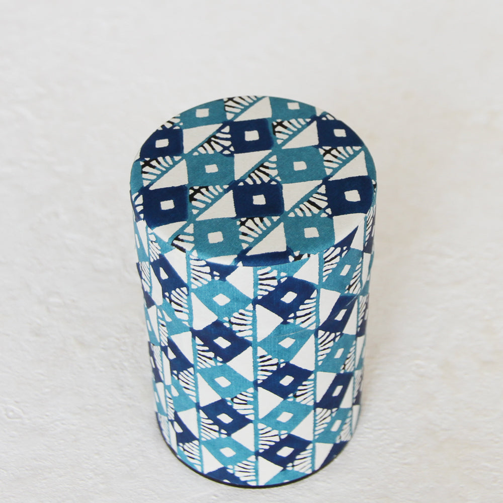 Japanese Tea caddy [Blue diamond] Small