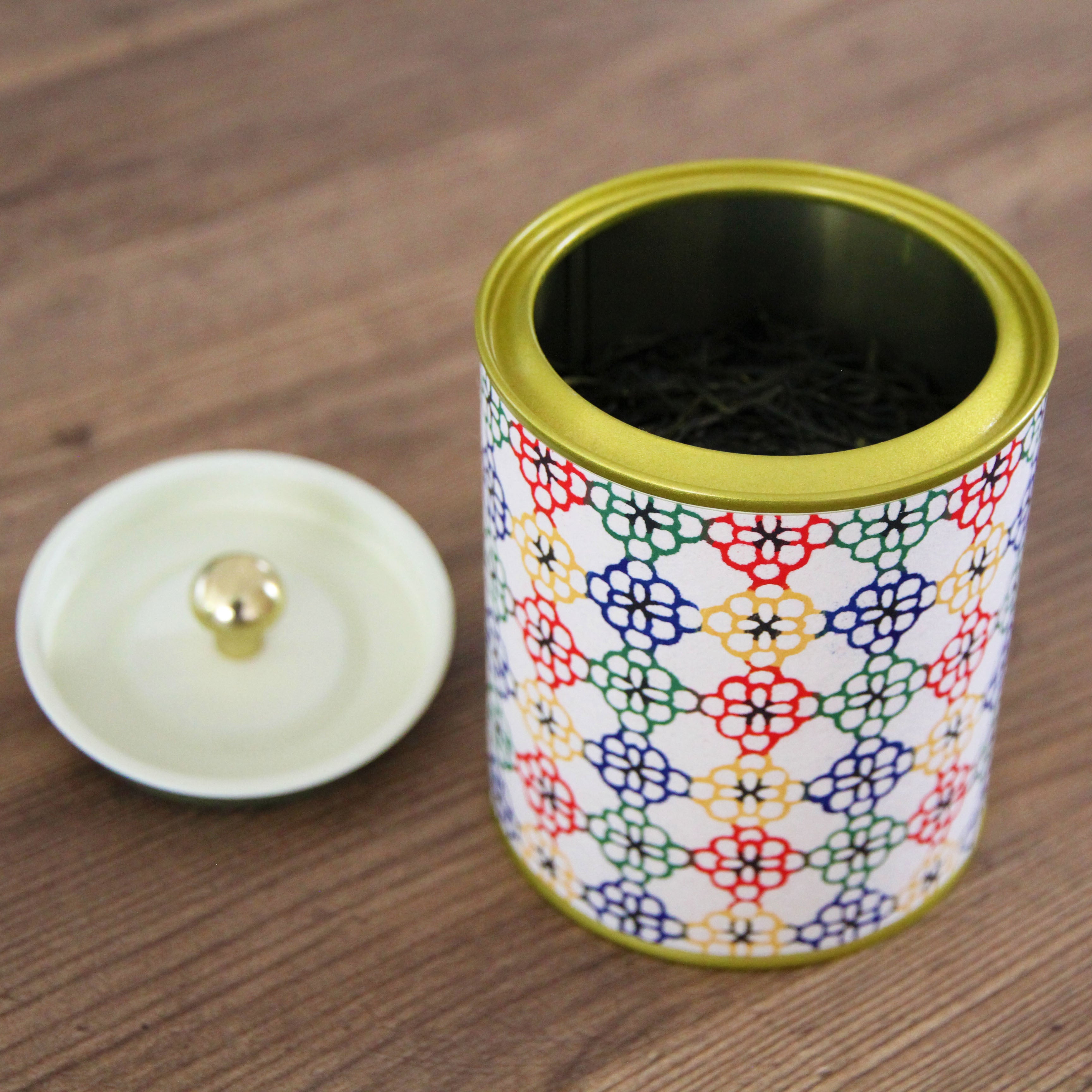 Japanese Tea Canister [Japanese pattern]