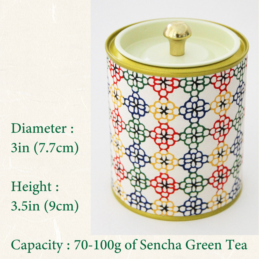 Japanese Tea Canister [Japanese pattern] Small 70100g Tea Capacity